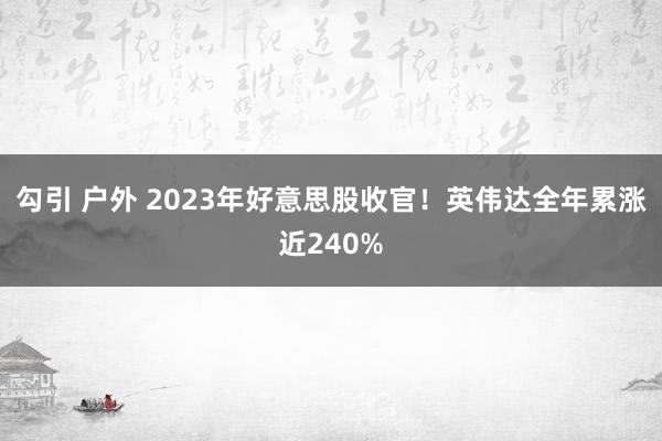 勾引 户外 2023年好意思股收官！英伟达全年累涨近240%