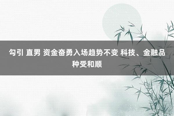 勾引 直男 资金奋勇入场趋势不变 科技、金融品种受和顺