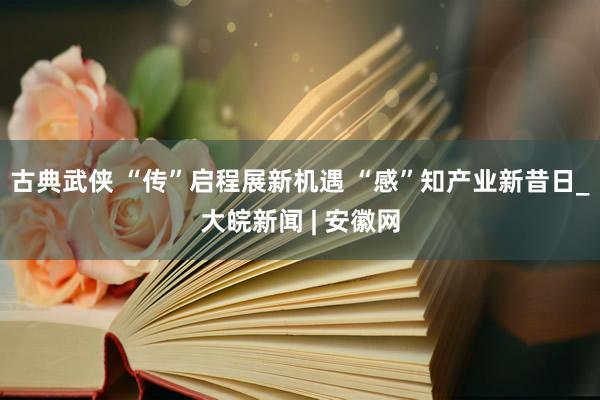 古典武侠 “传”启程展新机遇 “感”知产业新昔日_大皖新闻 | 安徽网