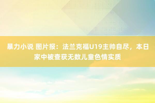 暴力小说 图片报：法兰克福U19主帅自尽，本日家中被查获无数儿童色情实质