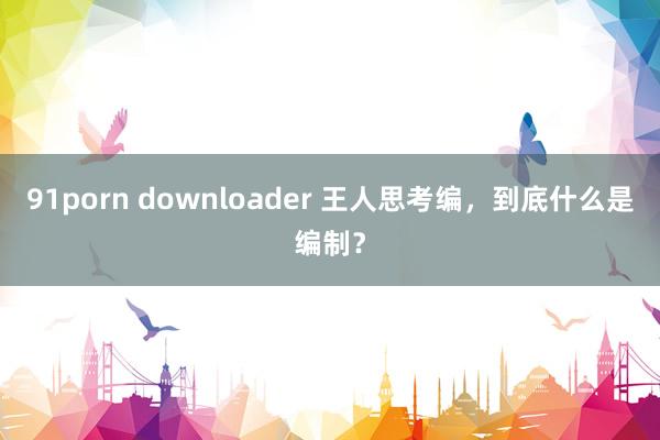 91porn downloader 王人思考编，到底什么是编制？