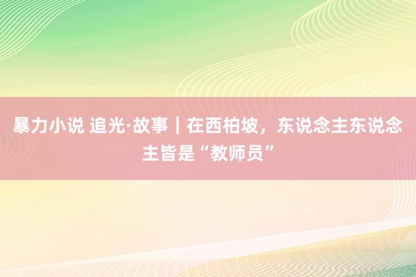 暴力小说 追光·故事｜在西柏坡，东说念主东说念主皆是“教师员”