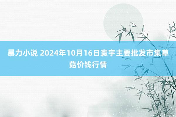 暴力小说 2024年10月16日寰宇主要批发市集草菇价钱行情