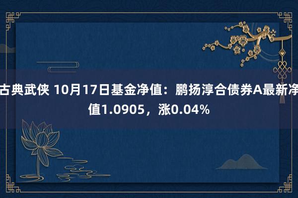 古典武侠 10月17日基金净值：鹏扬淳合债券A最新净值1.0905，涨0.04%