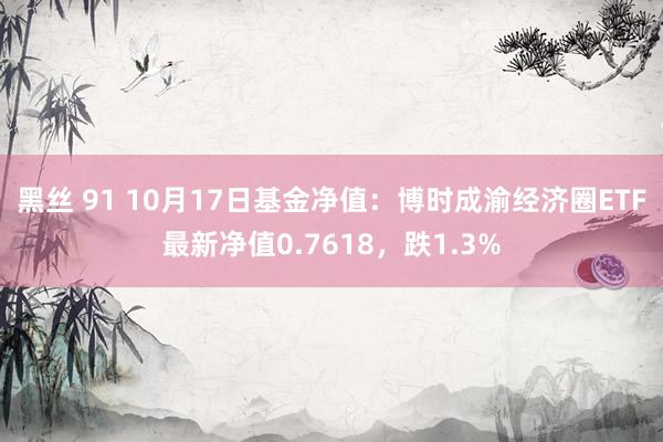 黑丝 91 10月17日基金净值：博时成渝经济圈ETF最新净值0.7618，跌1.3%