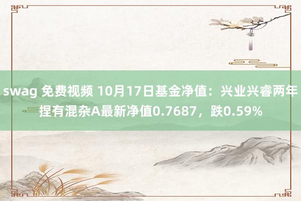 swag 免费视频 10月17日基金净值：兴业兴睿两年捏有混杂A最新净值0.7687，跌0.59%