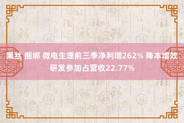 黑丝 捆绑 微电生理前三季净利增262% 降本增效研发参加占营收22.77%