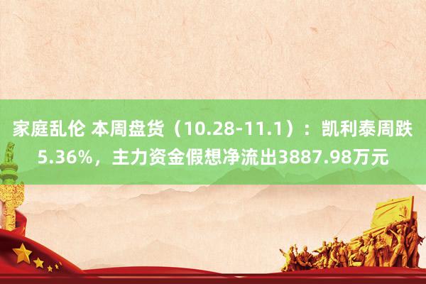 家庭乱伦 本周盘货（10.28-11.1）：凯利泰周跌5.36%，主力资金假想净流出3887.98万元