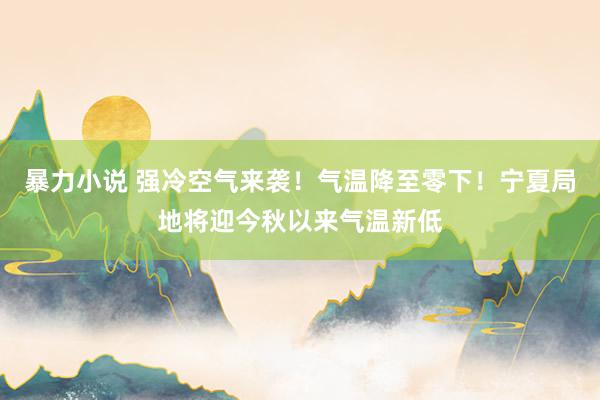 暴力小说 强冷空气来袭！气温降至零下！宁夏局地将迎今秋以来气温新低