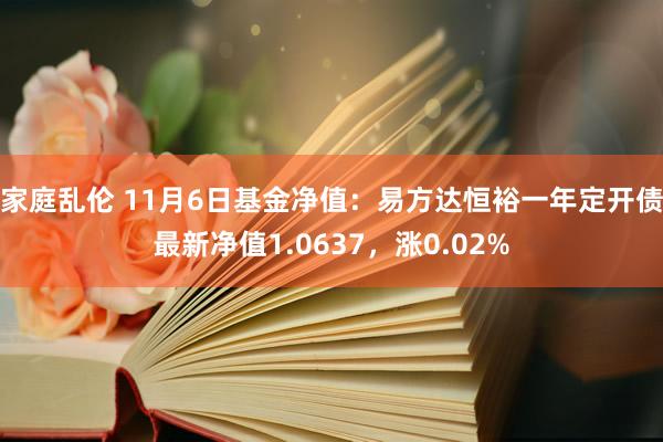 家庭乱伦 11月6日基金净值：易方达恒裕一年定开债最新净值1.0637，涨0.02%