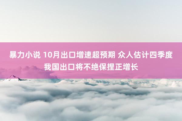 暴力小说 10月出口增速超预期 众人估计四季度我国出口将不绝保捏正增长