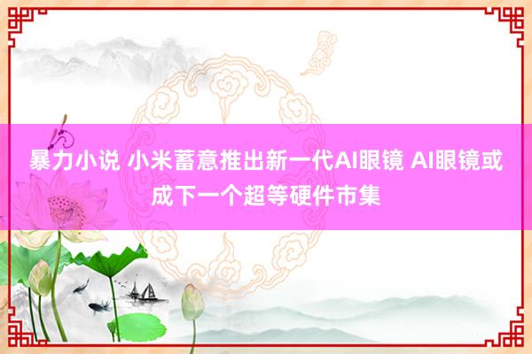 暴力小说 小米蓄意推出新一代AI眼镜 AI眼镜或成下一个超等硬件市集