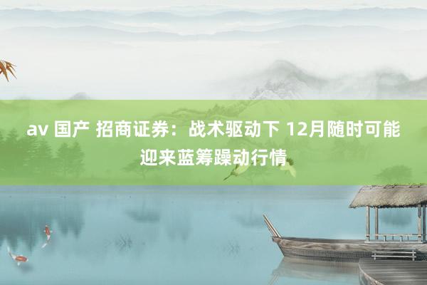 av 国产 招商证券：战术驱动下 12月随时可能迎来蓝筹躁动行情