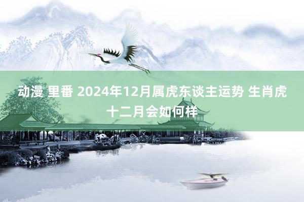 动漫 里番 2024年12月属虎东谈主运势 生肖虎十二月会如何样