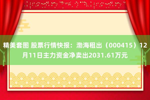 精美套图 股票行情快报：渤海租出（000415）12月11日主力资金净卖出2031.61万元