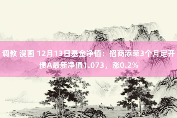 调教 漫画 12月13日基金净值：招商添荣3个月定开债A最新净值1.073，涨0.2%