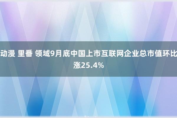 动漫 里番 领域9月底中国上市互联网企业总市值环比涨25.4%