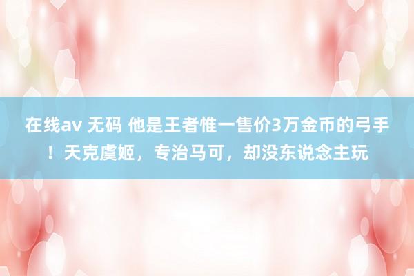 在线av 无码 他是王者惟一售价3万金币的弓手！天克虞姬，专治马可，却没东说念主玩