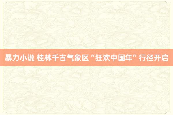 暴力小说 桂林千古气象区“狂欢中国年”行径开启