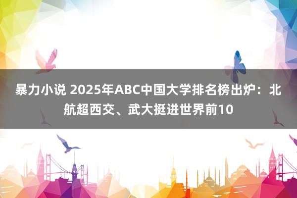 暴力小说 2025年ABC中国大学排名榜出炉：北航超西交、武大挺进世界前10