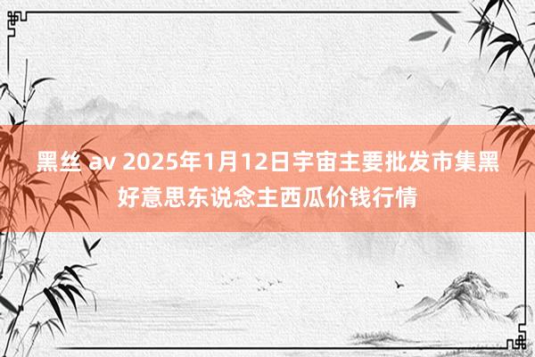 黑丝 av 2025年1月12日宇宙主要批发市集黑好意思东说念主西瓜价钱行情