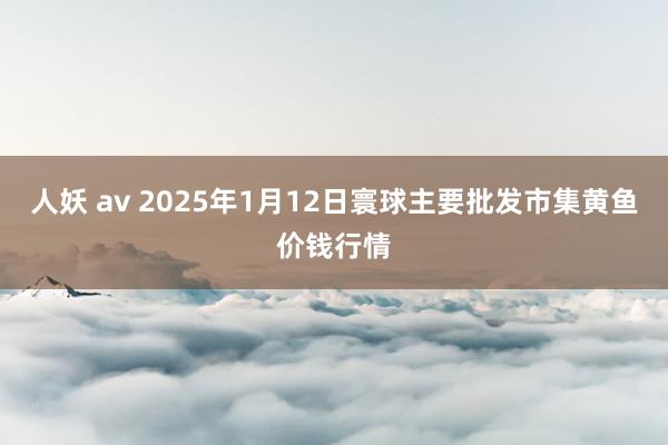 人妖 av 2025年1月12日寰球主要批发市集黄鱼价钱行情