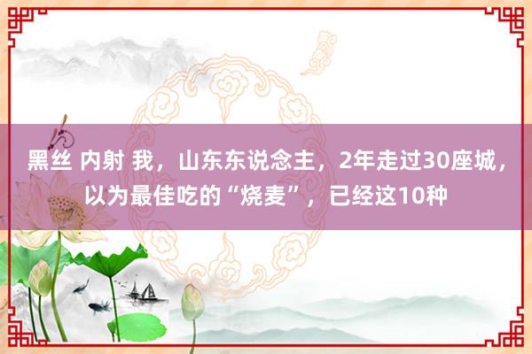 黑丝 内射 我，山东东说念主，2年走过30座城，以为最佳吃的“烧麦”，已经这10种